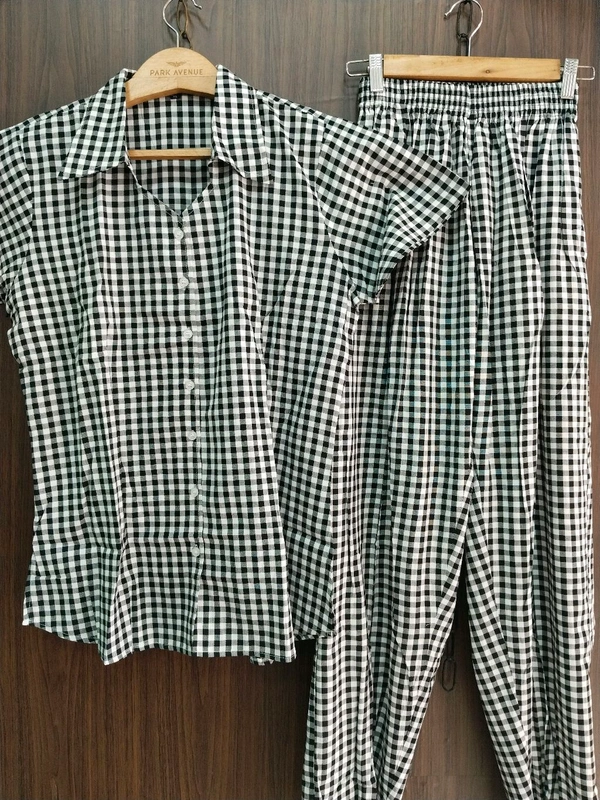Womens Night Wear(Co Ord Set) - Dove Gray, Xlarge