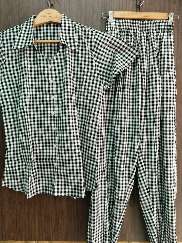 Womens Night Wear(Co Ord Set) - Dove Gray, Xlarge