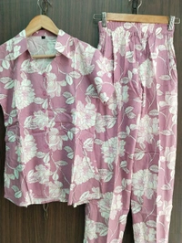 Womens Night Wear(Co-ord Set) - Blush Pink, Large