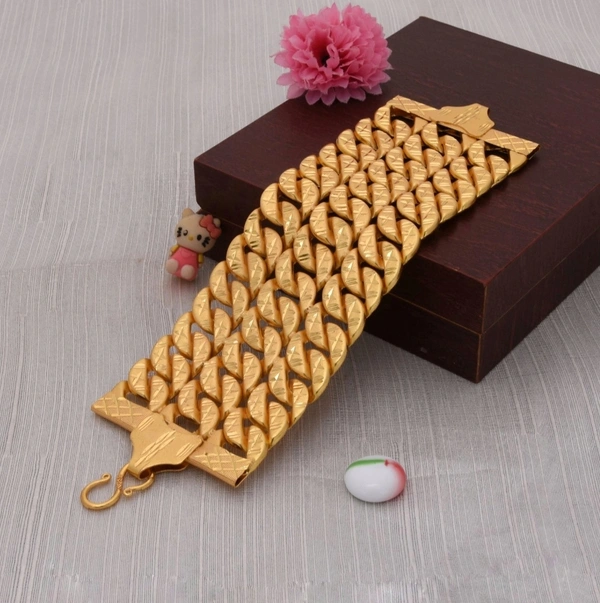 Men's Heavy Bracelet - GOLD PLATED, FREE, FREE SIZE, NO
