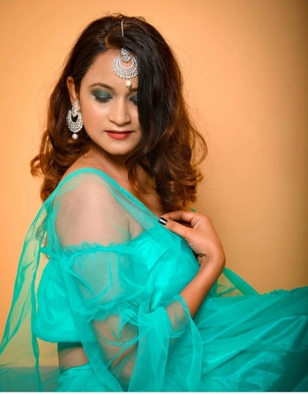 Purva's Closet Green Off-shoulder Choli With Lehenga And Dupatta - green, free-size