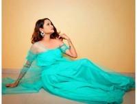 Purva's Closet Green Off-shoulder Choli With Lehenga And Dupatta - green, free-size