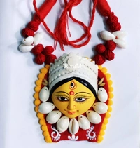 Traditional Jewelry Set Necklace & Earrings - Red, free size