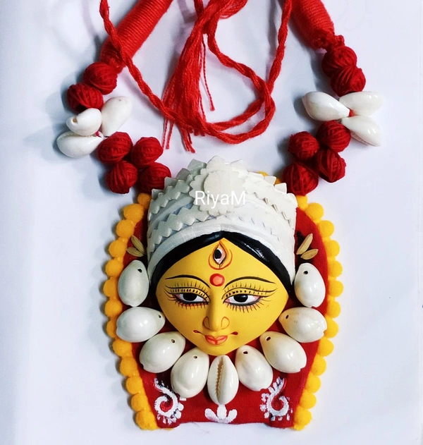 Traditional Jewelry Set Necklace & Earrings - Red, free size