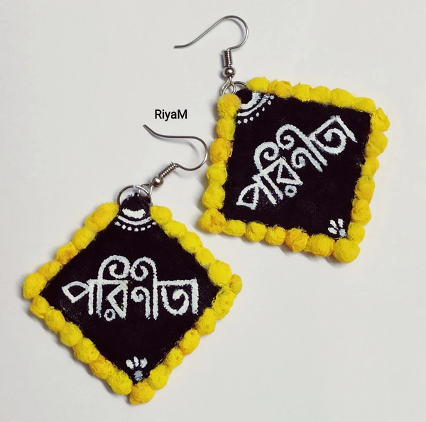 Handmade Earrings - black, free size