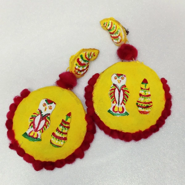 Handmade Earrings  - free size, yellow