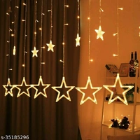 Mirum 5+5 LED Curtain String Lights Window Curtain Lights with 8 Flashing Modes Decoration for Christmas, Wedding, Party, Home - Yellow, 9 ft