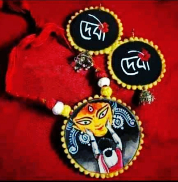 Handmade Jewelry Set - Black, Free size