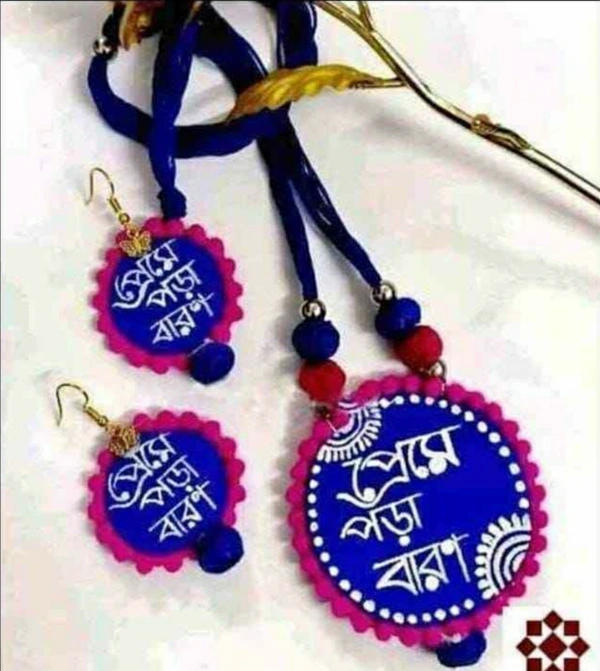 Handmade Jewelry Set - Blue, free size