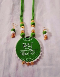 Handmade Jewelry Set - Green, free size