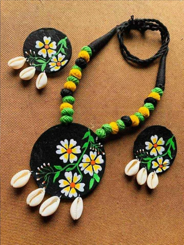 Handmade Jewelry Set - Black, free size