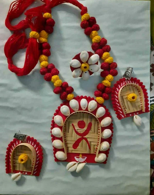 Handmade Jewelry Set - Red, free size