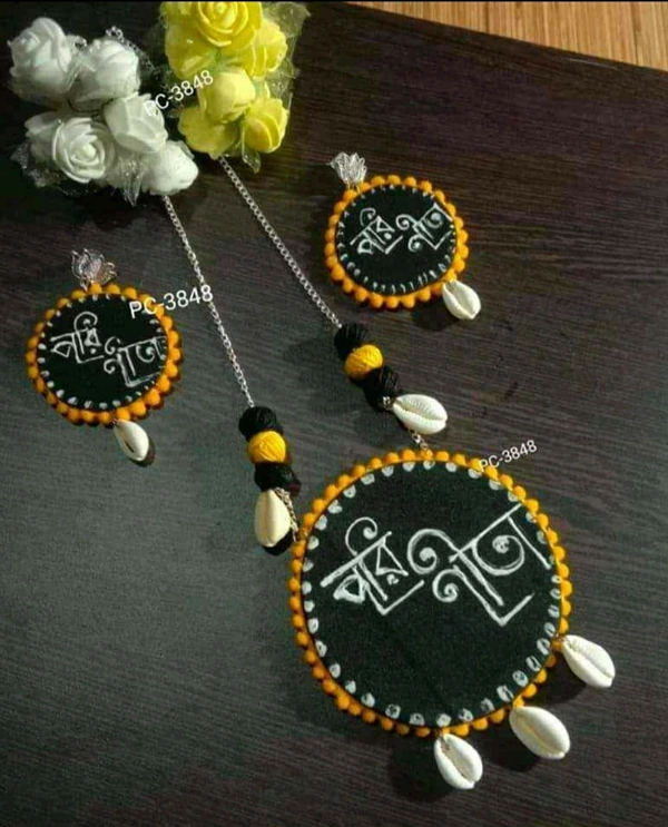 Handmade Jewelry Set - Black, free size