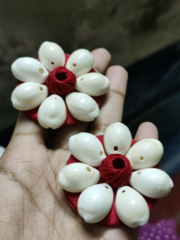 Trendy Handmade Earrings - Red & White, Free size