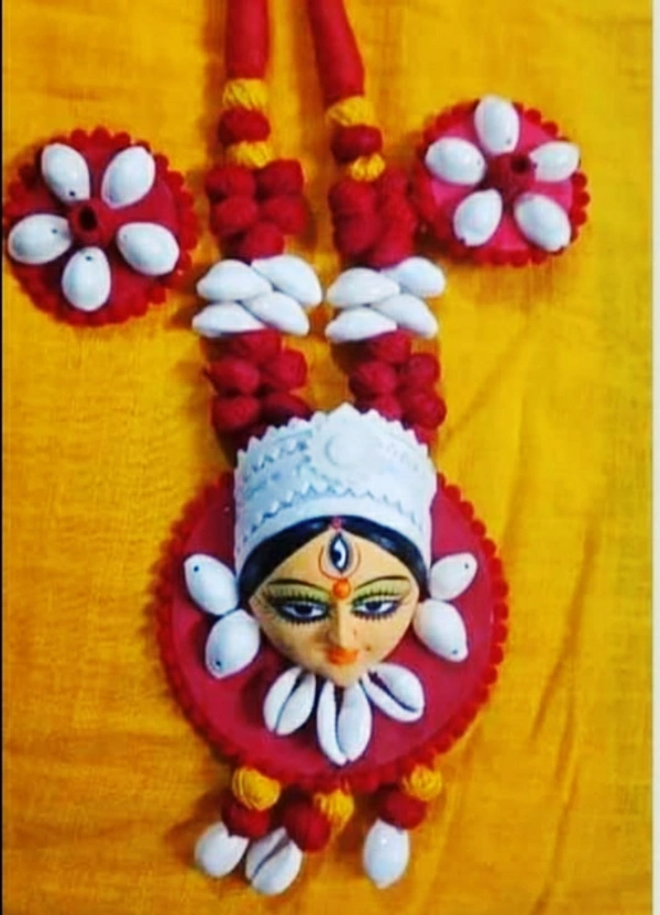 Devi Face Handmade Jewelry Set - Red, free size