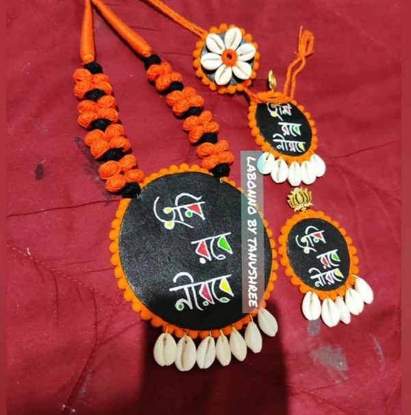 Handmade Jewelry Set - Orange