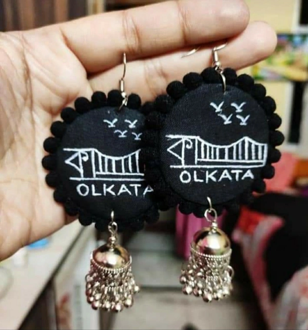 Trendy Handmade Earrings - Black