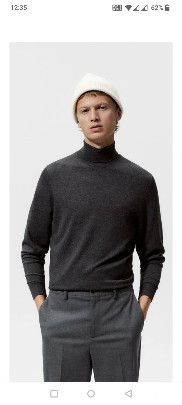 Turtle Neck (Pull&Bear)&(Zara) - brown, medium