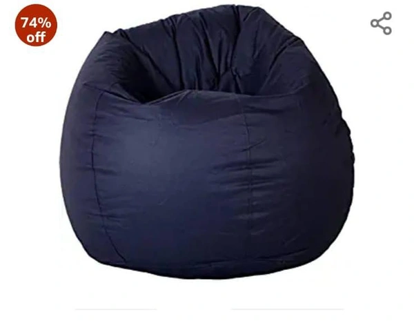 Bean Bag Leather /Without Beans /XL - L, Blue