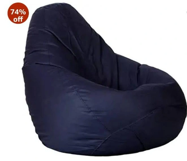 Bean Bag Leather /Without Beans /XL - L, Blue