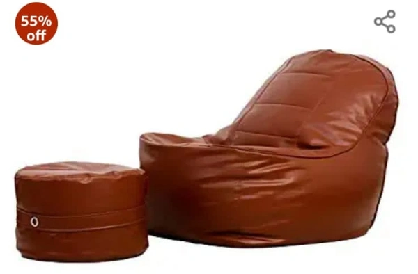  Cochette XXXL- Lounge Chair Luxury Bean Bag - brown, xxl