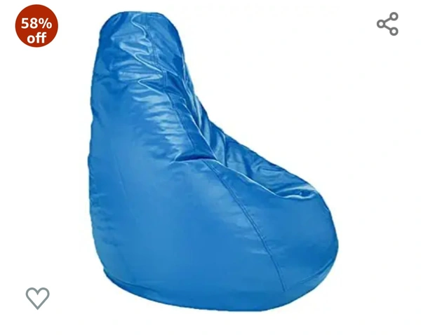 Dr Smith Bean Bag XXXL With (Footstool Filled With Beans) Blue - Blue, XXXL
