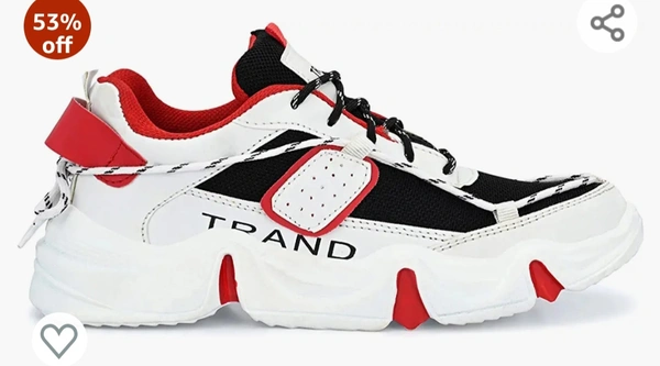 Aaravins Sneakers Shoes For Men - white & red, IND-9