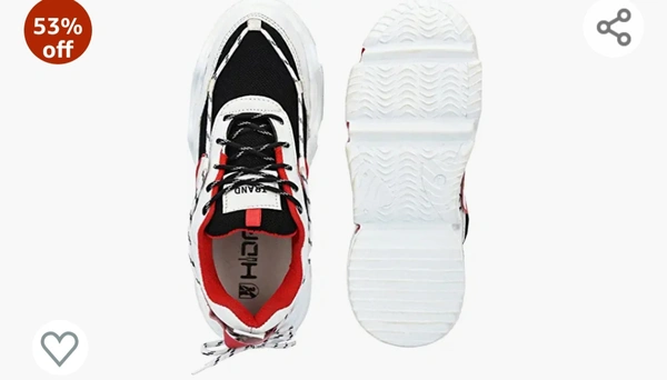 Aaravins Sneakers Shoes For Men - white & ref, IND-10