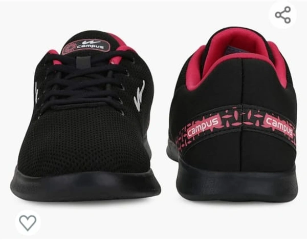 Campus Women Shoes - black and red , ind-8