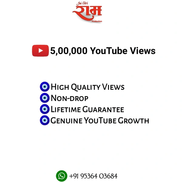 5,00,000 YouTube Views