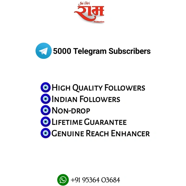 5000 Telegram Subscribers