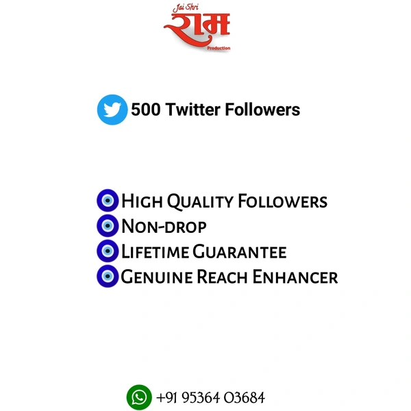 500 Twitter Followers