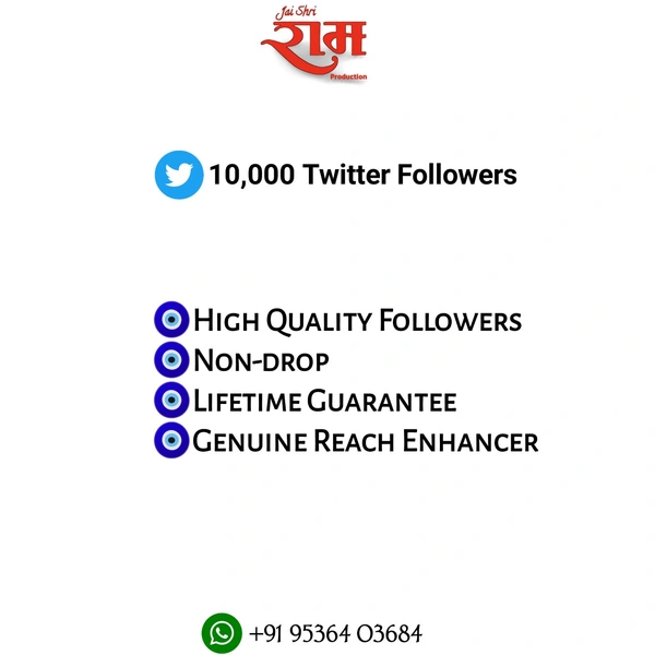 10,000 Twitter Followers