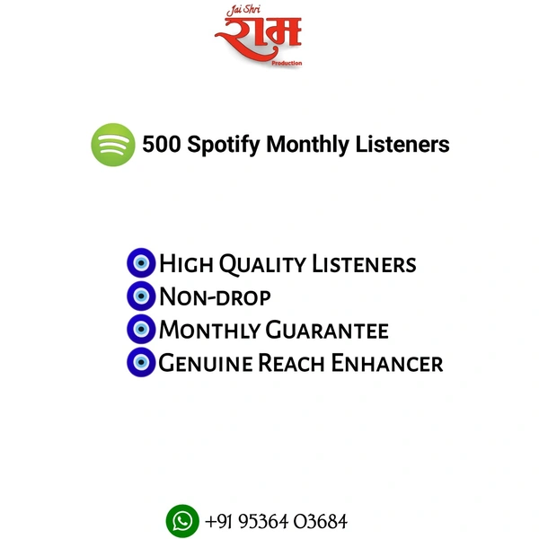 500 Spotify Monthly Listeners