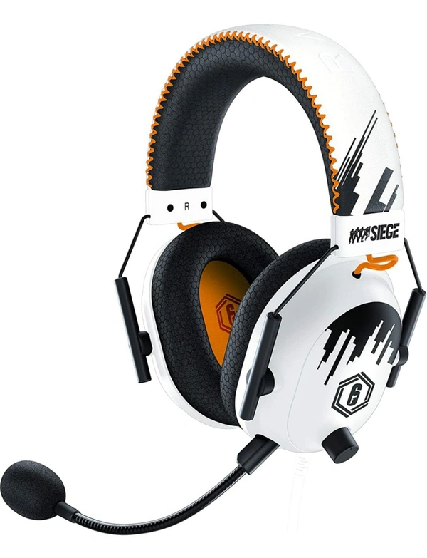 Razer BlackShark V2 Pro Wireless Gaming Headset: THX 7.1 Spatial Surround Sound - 50mm Drivers - Detachable Mic - for PC, PS4, PS5, Switch, Xbox One, Xbox Series X & S - Rainbow 6 Edition - White Rainbow Edition