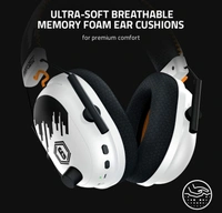 Razer BlackShark V2 Pro Wireless Gaming Headset: THX 7.1 Spatial Surround Sound - 50mm Drivers - Detachable Mic - for PC, PS4, PS5, Switch, Xbox One, Xbox Series X & S - Rainbow 6 Edition - White Rainbow Edition