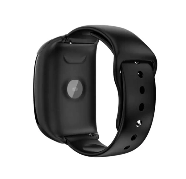 AppSmartwatch With Ear Buds Air Dots 2 In 1 Tow In One Sport Touch Bluetooth Airdots Airbuds In Bracelet Wristband Smart Watch  - Black