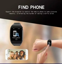 AppSmartwatch With Ear Buds Air Dots 2 In 1 Tow In One Sport Touch Bluetooth Airdots Airbuds In Bracelet Wristband Smart Watch  - Black