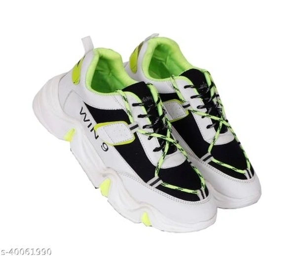 Men Sports Shoes - yellow white, 7