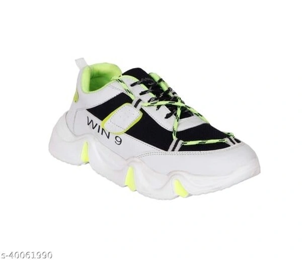 Men Sports Shoes - yellow white, 10