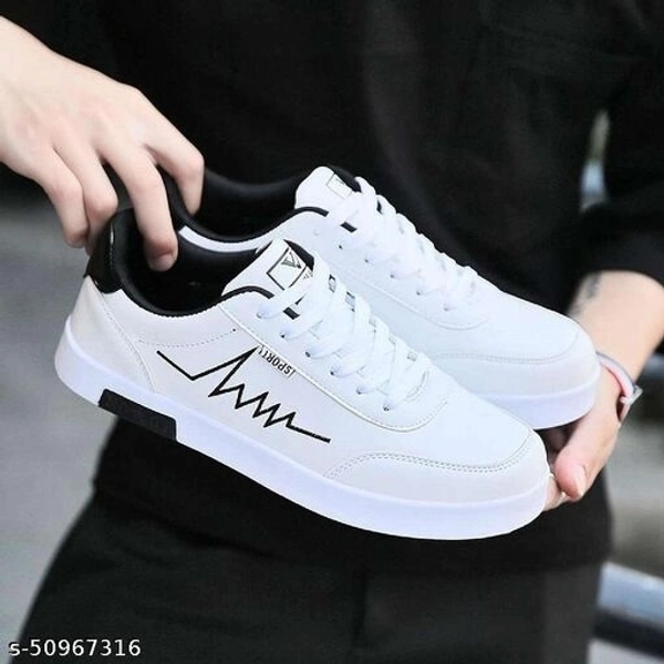 Vzazzy Sneakers Shoes For Men - white , 6