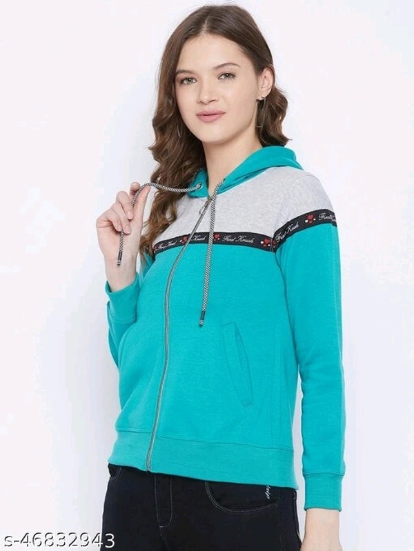 Sleeve Color Blacked Hooded Sweatshirt - xxl