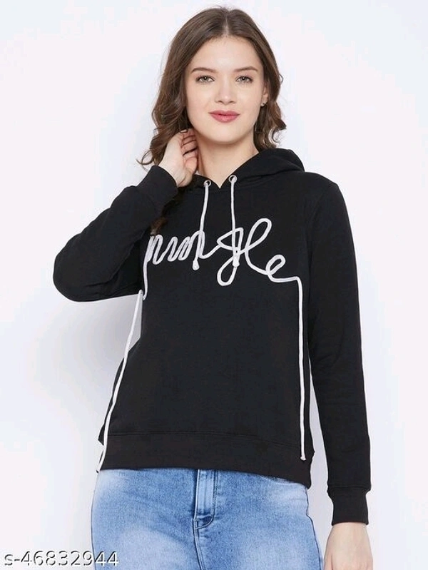 Sleeve Color Blacked Hooded Sweatshirt - xxl