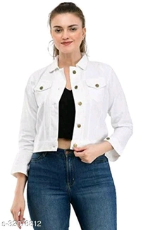 Women Regular Solid Full Sleeve Blue Jackets For Girls - s