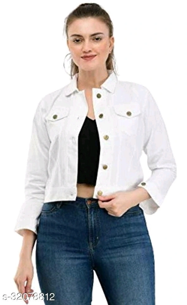 Women Regular Solid Full Sleeve Blue Jackets For Girls - s