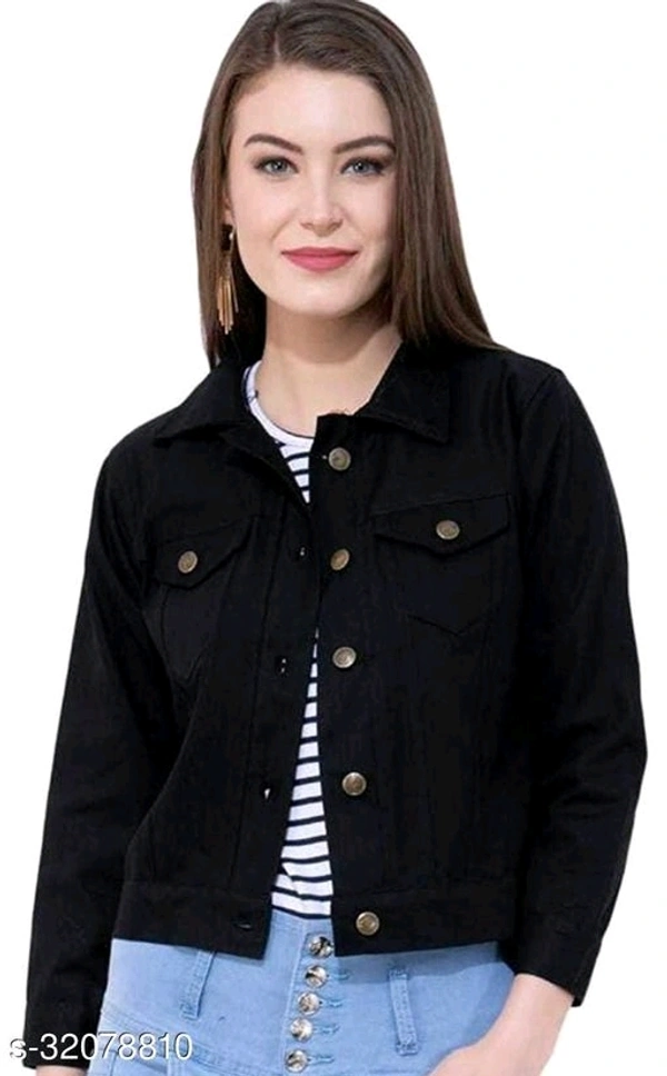 Women Regular Solid Full Sleeve Blue Jackets For Girls - xl