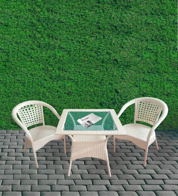 Zecado Atlas 2 Seater Patio Coffee Table Off-White Corduroy Finish - Off-White