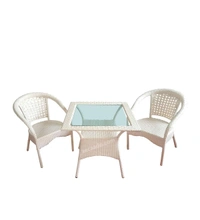 Zecado Atlas 2 Seater Patio Coffee Table Off-White Corduroy Finish - Off-White
