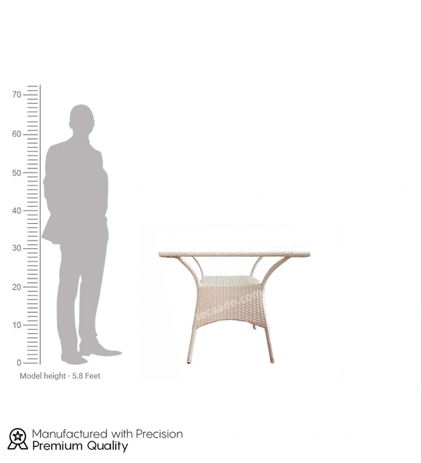 Zecado Atlas 2 Seater Patio Coffee Table Off-White Corduroy Finish - Off-White