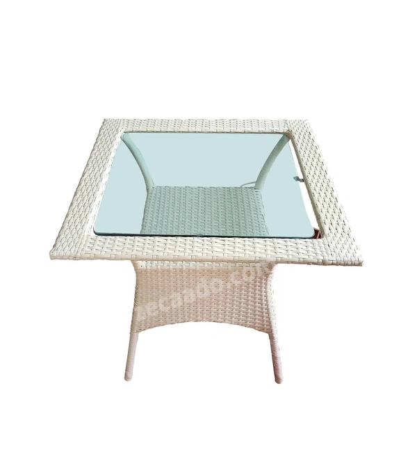 Zecado Atlas 2 Seater Patio Coffee Table Off-White Corduroy Finish - Off-White